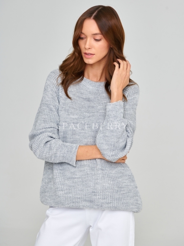 Женский вязаный свитер оверсайз, джемпер